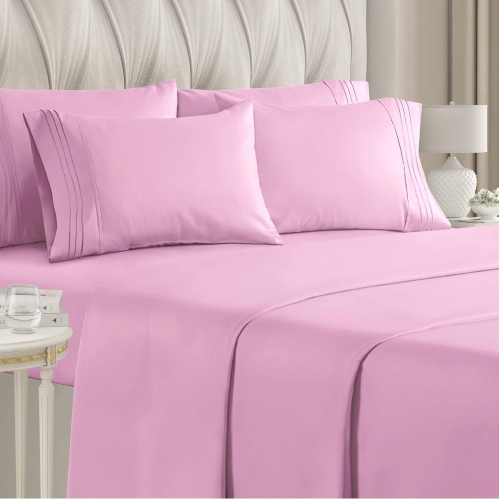 Pink King Size Sheet Set